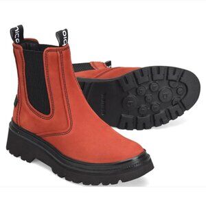 Bionica Red and Black Combat Boots